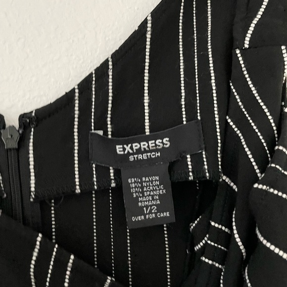 Express Stretch Pencil Striped Midi Dress - Picture 3 of 6